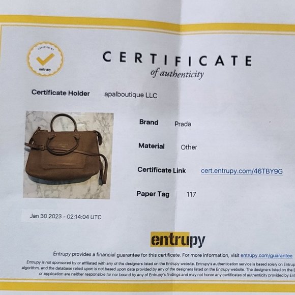 PRADA Vitello Daino Caramel Leather Bag - Picture 11 of 15